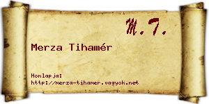 Merza Tihamér névjegykártya